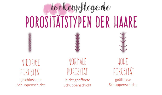 Haarporosität: niedrige Porosität, normale Porosität, hohe Porosität